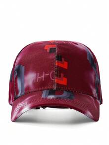 1pc Women's Baseball Cap, Fashionable Casual Printed Adjustable Sun Hat For Spring, Summer, Cycling, Outdoor Activities