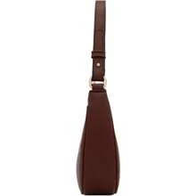 FashionPuzzle Small Crescent Shoulder Bag Underarm Purse - 咖啡/咖啡 - 查看 3