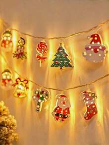 Charmante LED Weihnachtsbeleuchtung - 10LED/20LED Weihnachtsmann, Schneemann & mehr - perfekt für Innenraum Feiertags-Dekoration, Partys & Schlafzimmer Ambiente Ornamente Schneemann für Innenraum Feiertage, Weihnachten, Winter warmer Weihnachtsmann & Schneemann Design