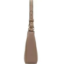 FashionPuzzle Small Crescent Shoulder Bag Underarm Purse - 灰褐色/灰褐色 - 查看 3