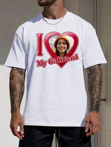 A Custom Couple T-Shirt, Upload Your Photo Making, Couple T-Shirt, Breathable Top, Sports, Running, Fitness