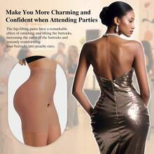 European & American Hot-Selling Silicone Butt Lifting Shorts, Unisex High Waist Shaping Fake Buttocks Pants, Thickened Design Lifting Peach Butt, Suitable For Daily & Sports Wear, Confident Shaping