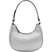 FashionPuzzle Small Crescent Shoulder Bag Underarm Purse - 銀/銀 - 查看 1