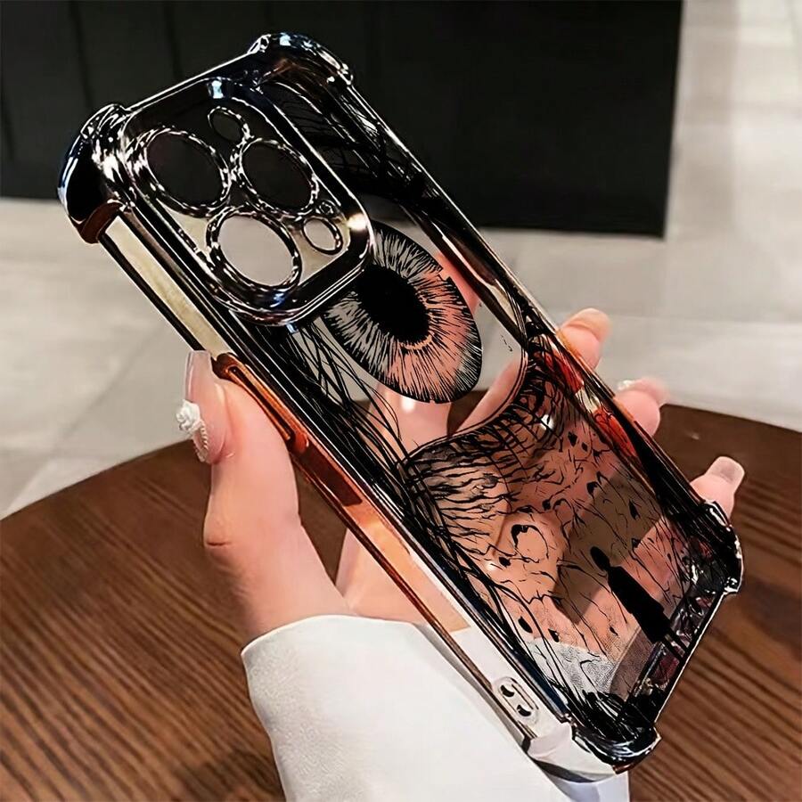 Funda de teléfono personalizada y genial con ojos aterradores, diseño elegante y creativo, protección contra golpes y caídas en las cuatro esquinas, duradera y resistente a las manchas, adecuada para todas las series de , compatible con 17/17 Pro/17 Pro Max/17 Air/ 16/16 Pro/16 Pro Max/16 Plus/ 15/15 Pro Max/15 Pro/15 Plus/ 14/14 Pro/14 Plus/14 Pro Max/ 13/13 Pro/13 Pro Max/12/12 Pro/12 Pro Max/11/11 Pro/11 Pro Max/XR/X/XS/XS Max, funda trasera suave y transparente anti-caída. - Transparente 1061 - Ver 1