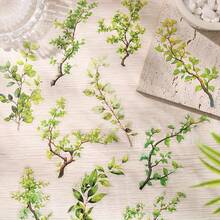 20 peças Adesivos de plantas e flores vintage, faça você mesmo, diário, material de animais de estimação, galhos, adesivos para scrapbooking, artesanato, decoração, álbum, colagem, adesivos