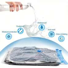 RAF 一套特大号高品质真空压缩收纳袋，配有电动真空泵，适用于旅行用品、衣物、床上用品、毯子等。真空压缩袋套装，情人节和圣诞节的绝佳礼物。 - 美規A型插(110-127V) - 查看 10