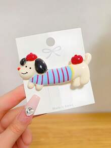 8pcs/Set Colorful Dachshund Shaped Hair Clips, Cute Cartoon Animal Design Hair Accessories - Suitable For Girls And Women, Can Be Used For Daily Hairstyles, Braiding Decoration, Also Suitable For Parties And Festivals, Adorable And Colorful Random, Hair Slide, Hair Barrettes