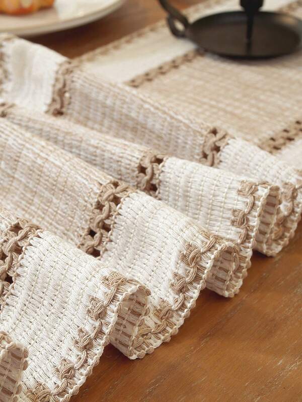 قطعة واحدة من عداء الطاولة البوهيمي المزين بالشراريب البسيطة، مناسب لطاولة الطعام وطاولة القهوة والكومود، ديكور لغرفة الطعام وغرفة المعيشة والحفلات والهدايا المناسبة للمناسبات، متوفر بأحجام متعددة