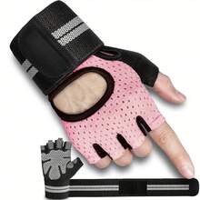 1 pereche mănuși de ridicare a greutăților, respirabile, super ușoare, pentru bărbați și femei, cu protecție completă a palmei, mănuși de antrenament, fitness, pentru antrenament, exerciții, mănuși de ciclism, accesorii de sală, sport, sală de sport, exerciții acasă, accesorii sport, accesorii de sală, accesorii CrossFit