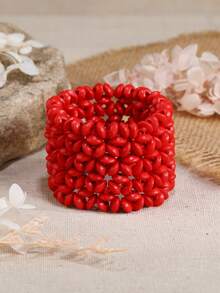 Vòng tay nhiều lớp phong cách Bohemian cổ điển thủ công, thời trang và đa năng - màu xanh lá - Xem 8