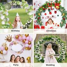 2M Round Hoop Balloon Arch Backdrop Flower Gold Display Stand Frame Wedding Hot - Gold - View 9
