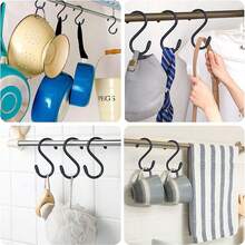 10 Stücke S-förmige Haken - Multifunktionale Metallhaken für Küche, Werkstatt, Badezimmer und Garten