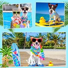 100 Pieces Dog Bandanas Bulk Summer Pet Bandanas Pack Triangle Scarf Bib Kerchief Set For Small Large Dog Costume Accessories Decoration 25.6 X 17.7 X 17.7Fruit - 水果 - 查看 6