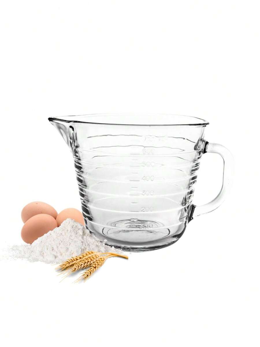Jarra medidora em Vidro 700 ml Vidro Grosso Resistente - Transparente - Visão 1