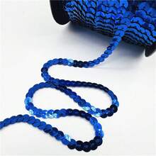 5yards 6mm Sequins Ribbon Round Flat Sequins Laser Giltter Paillettes Sequins For Crafts Sewing Cloth Accessory Sequin Trim