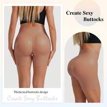European & American Hot-Selling Silicone Butt Lifting Shorts, Unisex High Waist Shaping Fake Buttocks Pants, Thickened Design Lifting Peach Butt, Suitable For Daily & Sports Wear, Confident Shaping