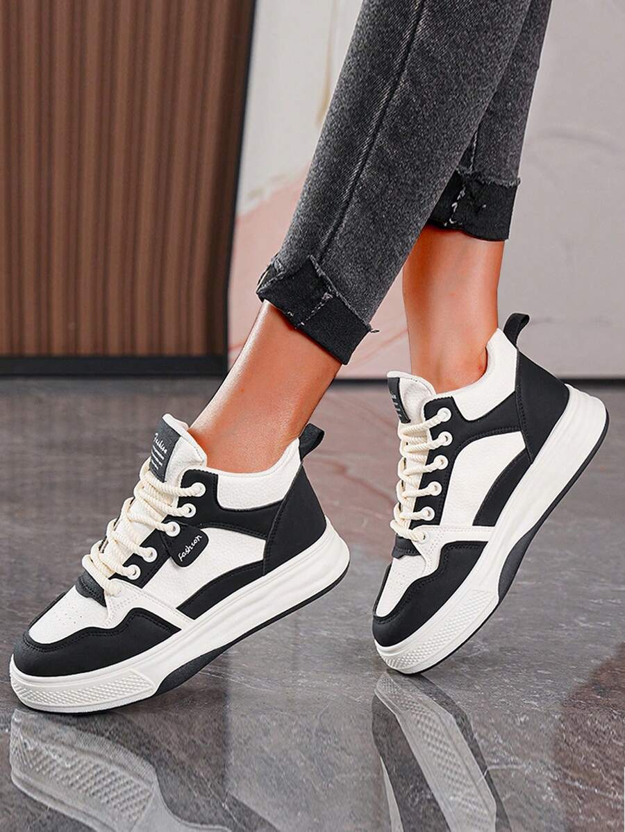 Women's Thick Sole Platform Boots - Marshmallow Sole Round Toe Sneakers In White (Size 8.5) - View #12
