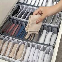 5pcs Mesh Lingerie Organizer Set, Foldable Wardrobe Storage Boxes, Multi-Size Nylon Drawer Dividers For Bras, Socks, And Ties, Hand Washable, With Bra Accessories