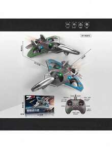 Avión RC 2.4GHz Acrobático con Luces LED, 4 Canales 6 Ejes de Giro, Control Remoto de Largo Alcance, Modelo de Espuma EPP para Interior/Exterior, Regalo para Adultos y Principiantes - Azul - Ver 7