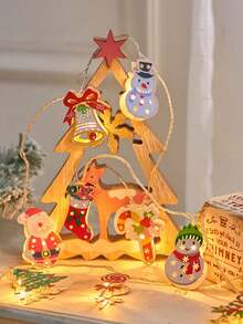 Charmante LED Weihnachtsbeleuchtung - 10LED/20LED Weihnachtsmann, Schneemann & mehr - perfekt für Innenraum Feiertags-Dekoration, Partys & Schlafzimmer Ambiente Ornamente Schneemann für Innenraum Feiertage, Weihnachten, Winter warmer Weihnachtsmann & Schneemann Design