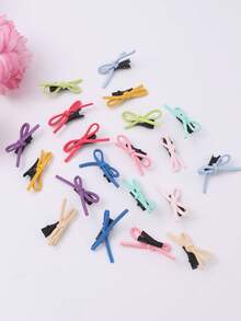 20/10pcs/Set Pink Purple Little Girls Hair Clips, Hair Clips, Bangs Clips, Harmless Hair Accessories, Suitable For Daily Use
