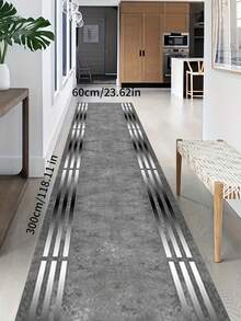Modern Gray Patterned Rug For Dining Room Fashionable Long Rug For Luxury Living Room Carpet For Stairs And Hallways Decorative Rug For Bathroom And Laundry Room Bedside Mat For Bedroom - Multicolor - View 6