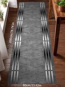 Modern Gray Patterned Rug For Dining Room Fashionable Long Rug For Luxury Living Room Carpet For Stairs And Hallways Decorative Rug For Bathroom And Laundry Room Bedside Mat For Bedroom - Multicolor - View 5