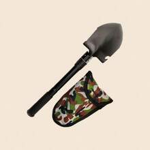4-In-1 Multifunctional Folding Shovel For Outdoor Survival And Camping - Durable Stainless Steel With Saw, Pickaxe And Bottle Opener