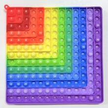 1Pc Multiplication 12x12, Addition 1-12, Math Fidget Popper, Addition With Pop Fidget Toy, Learning Tools For Students And Children, Bubble Sensory Rainbow, Rainbow Dimple Fingertip Toys