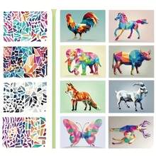 Puzzle cu autocolante geometrice 3D, colaj, autocolante creative lucrate manual, joc de antrenament pentru îmbunătățirea concentrării cu 16 stickere, autocolante DIY, îmbunătățirea abilităților manuale și a abilităților cognitive, materiale de artă, decorare cu autocolante pentru adulți, sporirea creativității, cadou de ziua de naștere, cadou de petrecere, cadou de sărbători, puzzle cu autocolante decorative, Halloween, Crăciun, cadou de Ajunul Crăciunului