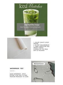 1 pictură fără ramă cu Matcha, drăguță decorațiune murală cu iubitori de Matcha, decor de bucătărie în stil vintage, poster barista, semn de bar pentru cafenea pentru sufragerie, dormitor, cămin | decor cameră, Funkyposters, imprimeuri murale - Multicolor - Vizualizare 9