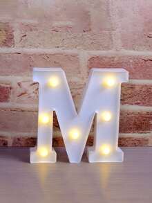 4个/1个 - 16厘米霓虹LED字母灯，电池供电，字母A-Z，适用于派对餐桌中心装饰、性别揭晓派对、生日派对和婴儿房装饰 - 白色-約16cm - 查看 35