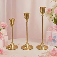 30pcs/Set Bronze Metal Candle Holders, Suitable For Wedding, Party, Valentine's Day, Home Decor, Graduation Ceremony Atmosphere Decoration - Bronze - View 2