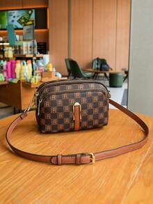 Große Kapazität Mehrkammer-Damen-Umhängetasche, vielseitiger Shopper mit bedrucktem Design, modische vintage Lässig Handtasche, Neuankunft 2025