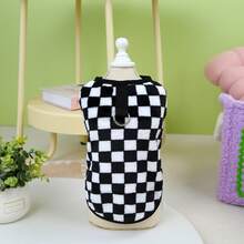 24pcs Plush Pet Clothes, Dog Apparel, Small Animal Fleece Jacket, Reversible Fleece Coat, Casual Fleece Vest For Teddy, Kitten Cartoon Casual Wear, Autumn/Winter - Black - View 13