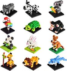 FUN LITTLE TOYS Party Favor For Kids, Mini Animals Building Blocks Sets Goodie Bags Stuffers For Kid, Small Toy Prizes, 12Pack Birthday Party Favor Easter Egg Fillers,Kids Christmas Gifts For Boys Girls - 1 - Xem 7