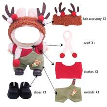 17cm娃娃圣诞服装套装 马卡龙盲盒娃娃衣服套装 适合替换1代2代3代娃娃 青少年派对玩具 生日礼物(不含娃娃) - 彩色 - 查看 17