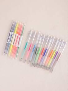 6 cái Gấp đôi Công cụ tô sáng Bút mực , Bút đánh dấu , Kẹo Có màu sắc Màu nước Bút mực Đối với Sinh viên , Viết tháu , Vẽ - Nhiều màu - Xem 11