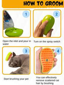 1pc Pet Dog Steam Brush, Combines Massage, Cleaning, Dematting And Grooming Functions, Multi-Functional Pet Deshedding Brush, Suitable For Cats & Dogs, Cat Brush, Grooming Brush, Anti-Static Cat Spray Brush, Rechargeable Steam Cat Brush, Pet Grooming Massage Brush - Multicolor - View 11