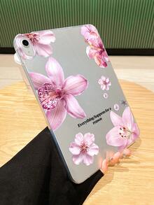 透明粉色花卉 iPad 保护套 - 时尚保护套，带有励志名言，优雅的保护性设计，兼容 iPad Pro 11、iPad Air 2、iPad Air 第五代 2022、iPad Air 11 英寸 (M2)-2024、iPad Air 11 英寸 (M3) 2025，适合个人使用、送礼和夏季场合 - 彩色 - 查看 7