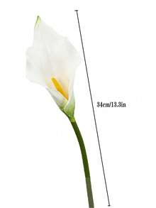 12支/6支 白色/紫色仿真马蹄莲花，PU材质，仿真花，马蹄莲花束，适用于家居婚礼装饰、室内外装饰、花园装饰、派对装饰、波西米亚风格装饰、节日派对装饰、母亲节生日庆祝日常礼物 - 白色 - 查看 6