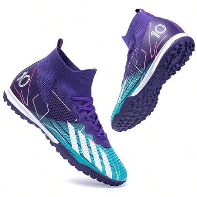 Men's Football Shoes, Women's Football Shoes, Suitable For Artificial Turf, Indoor And Outdoor Hard Ground, High Top Pointed Design, Suitable For Young Professional Players' Training Football Shoes, Professional Sports TF Nail Shoes