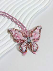 1 pieza Abalorios sólidos hechos a mano con diseño de mariposa elegante y de moda, simple y lindo, versátil, alegre e interesante. Puede usarse como mochila, bolso de hombro, bolso diagonal, bolso de mano, bolso de axila, bolso de maquillaje, otros bolsos de almacenamiento, colgante, colgante de coche, llavero, colgante de cintura de pantalones, colgante de equipaje, colgante de identificación. Adecuado para parejas, novias, estudiantes, hombres y mujeres, para trabajar y desplazarse, citas diarias, vacaciones, viajes y viajes de negocios. Adecuado para hombres, vacaciones, novias, madres, pequeños regalos, regalos de cumpleaños. - Rosa - Ver 7