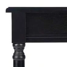 SAFAVIEH Tinsley Solid Rustic Square Accent Table, Black