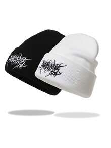 1/2pcs Unisex Casual Knitted Beanie Hat, Ski Hat, Cycling Cap, Warm And Windproof - Style U - View 9