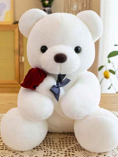 玫瑰熊毛绒公仔，情人节礼物，玩偶，装饰，生日礼物 - 圣诞节礼物 - 万圣节礼物 - 完美礼物 - 礼物