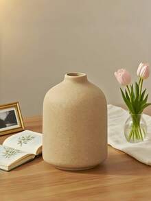 1pc Nordic Minimalist Ceramic Vase, High-Quality Tabletop Decoration, Living Room Flower Arrangement, Entrance Hall, Wine Cabinet, Bedside Table, Small Dining Table Ornaments