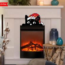 1pc, Christmas Cat Door Topper, Peeking Cat Wood Sign, Wooden Black Cat Door Hanger, Over The Door Sign, Cute Cat Home Decor, Christmas Gift, Festive Wall Accents For Indoor, Living Room, Bedroom, Office, Ideal For Holiday Gifts And Seasonal Decor