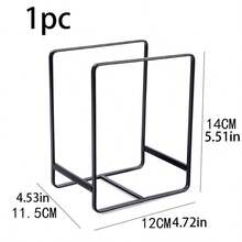 1pc Sleek Black Metal Dish Rack Set - Space-Saving Tiered Shelf Organizer For Kitchen, Durable No-Drill Overhead Mounting, Versatile Plate & Utensil Holder With Pull-Out Design, Ideal For Home Use, Kitchen Organizers And Storage, Utility Racks