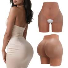 European & American Hot-Selling Silicone Butt Lifting Shorts, Unisex High Waist Shaping Fake Buttocks Pants, Thickened Design Lifting Peach Butt, Suitable For Daily & Sports Wear, Confident Shaping